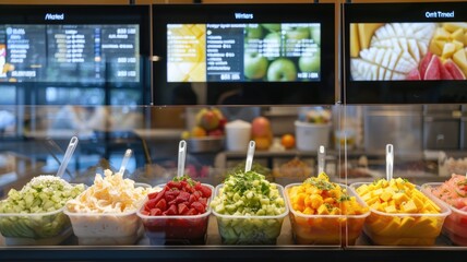 menu board with different Mangonada variations, enticing customers with a range of flavor combinations and toppings