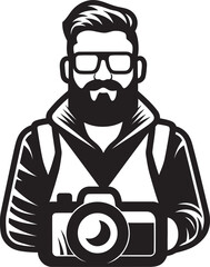 LensLegacy Vector Black Logo Design for Photography CaptureCanvas Iconic Thick Line Art Icon for Photographer