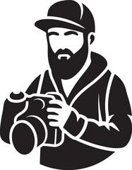 ShutterStyle Iconic Black Logo of Photographers Line Art Emblem LensLegacy Vector Graphic of Photographers Thick Line Art Symbol