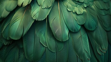 Obraz premium Verdant Feather Texture: A Trending Color Background Generative AI