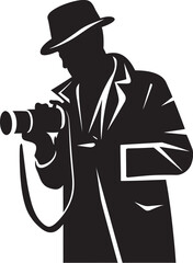 LensLines Sleek Vector Black Logo of Photographers Icon FrameFocus Iconic Thick Line Art Emblem for Photography