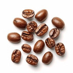 Hyper-Realistic Roasted Coffee Beans Close-Up Generative AI