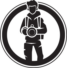 ShutterStyle Sleek Thick Line Art Photographer Symbol LensLegacy Vector Graphic of Photography Icon