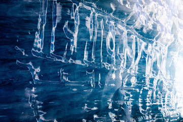 Fototapeta na wymiar Glacier Ice Texture Reflection Fade