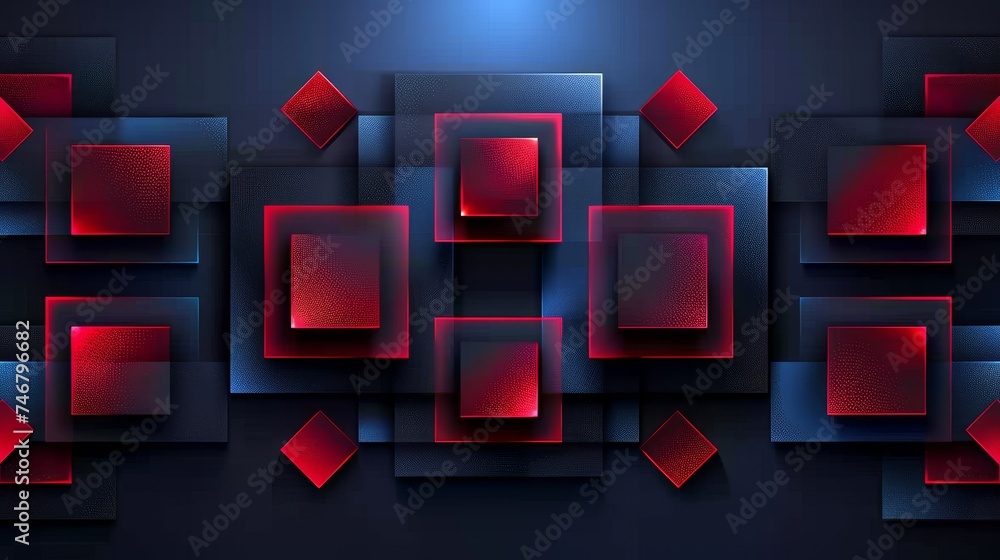 Poster dynamic geometric backgrounds sharp angles, interlocking shapes vibrant colors
