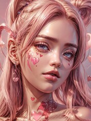 art portrait a girl