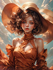 art portrait a girl