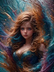portrait of a woman with hair