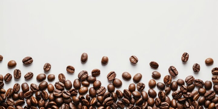 Hyper-Realistic Daylight Roasted Coffee Beans Generative AI