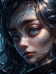 art concept. image of a girl. poster