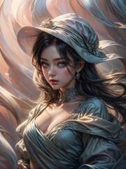 art concept. image of a girl. poster