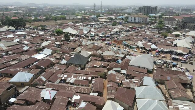 Aerial View of a Typical Nigerian Slum