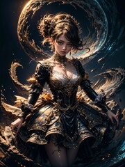 art concept. image of a girl. poster
