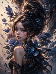 art concept. image of a girl. poster