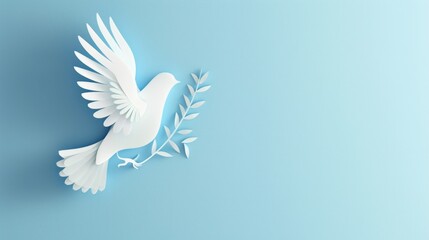 Flying Dove of Freedom for International Day of Peace Generative AI