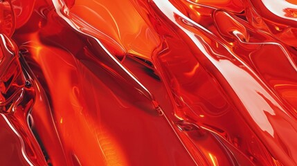 a close - up of a red liquid substance that looks like it is pouring out of a can of soda.