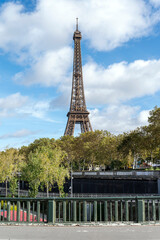 Fototapeta na wymiar Eiffel tower view, Paris, France.