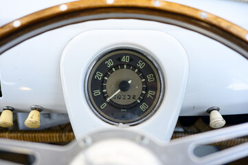 Vintage car speedometer