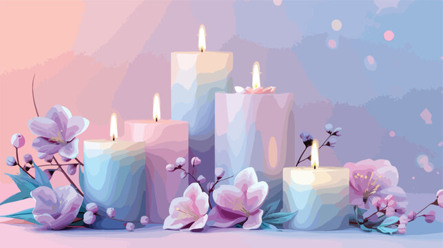 candles isolated background illustration vector