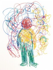 Illustration of a Miniature Figure Representing Disruptive Mood Dysregulation Disorder Generative AI