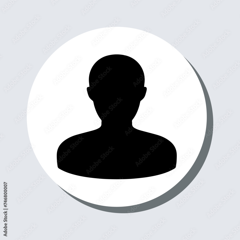 Poster user icon vector. profile sign symbol in trendy flat style. profile vector icon illustration in circ