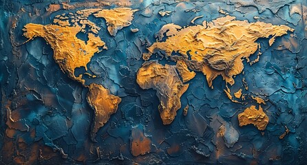 3D world map illustration