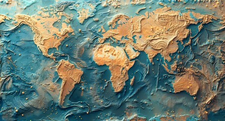 3D world map illustration