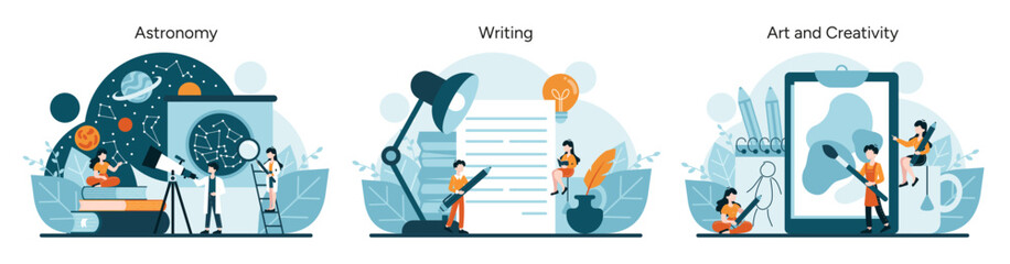 Stargazing, mapping constellations, astronomy study