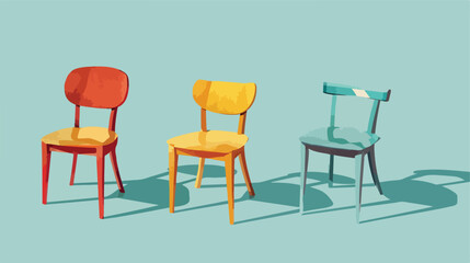 chairs isolated background illustration vector