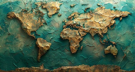 3D world map illustration