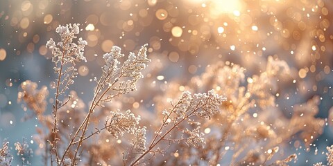 Snowy Silence Capturing - Winter's Embrace Background - Peaceful Essence - Soft Snowy Light - Snowy Silence