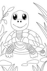 Seal Coloring Page For Kids Is A Creative Book For Coloring Where turtle