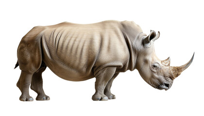 Obraz premium A rhino isolated on transparent background.