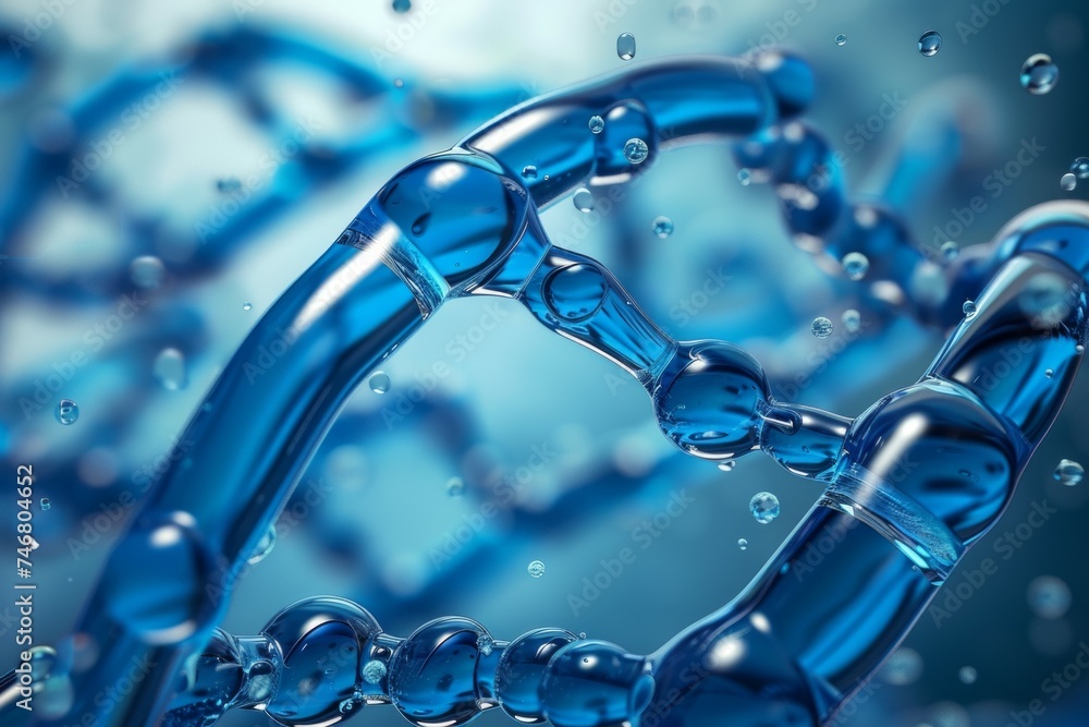 Poster liquid molecules. background with selective focus and copy space