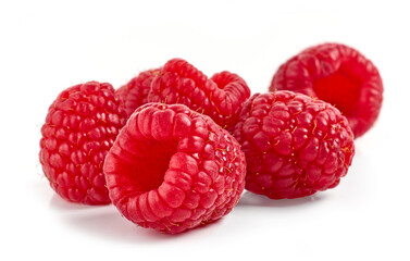 fresh ripe raspberries