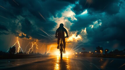 photo of a bike rider