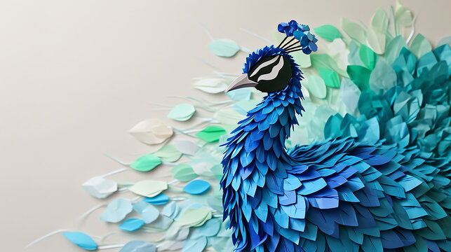 Elegant Paper Peacock