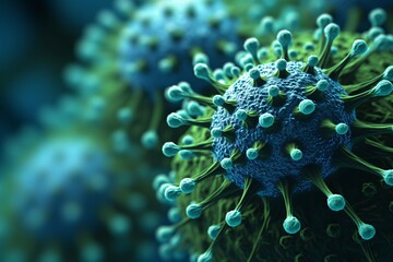 close-up of a virus - obrazy, fototapety, plakaty