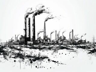 Childs drawing about Factory pollution