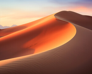 The quiet beauty of a desert morning, with soft light illuminating the landscape
