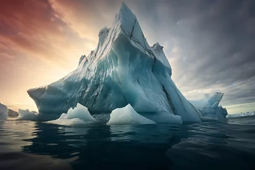 Foto op Plexiglas a large iceberg in the water © Sveatoslav