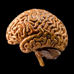 Human Brain, isolated, side view