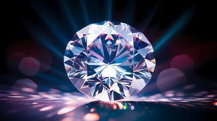 Fototapeta premium Diamonds, precious gemstones on soft light background