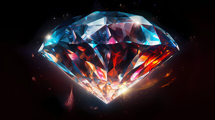 Diamonds, precious gemstones on soft light background