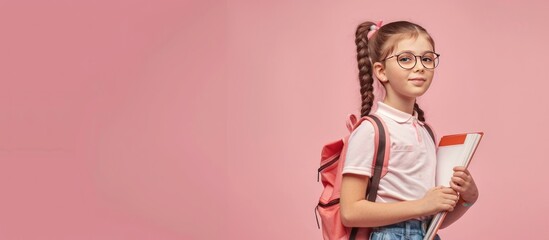 Fototapeta premium Smiling Teenager Facial Expression. Back to School Concept.