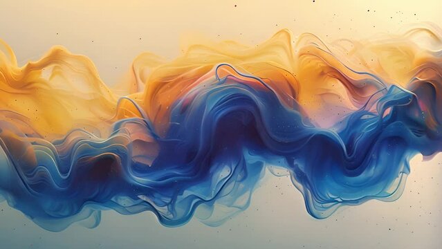 Beautiful patterns emerge as yellow and blue blur.