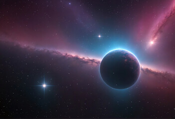 Naklejka premium space galaxy background