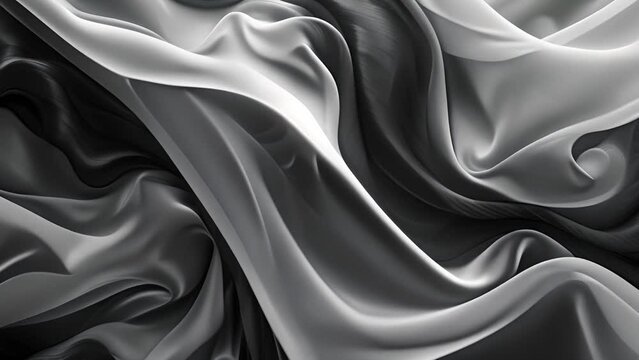 Monochrome abstract patterns blend in black and white.