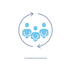 customer relationship concept line icon. Simple element illustration. customer relationship concept outline symbol design.
