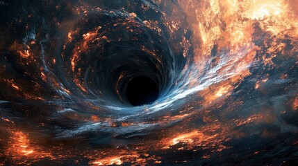 Majestic Black Hole Swirling in the Cosmos. © Juan